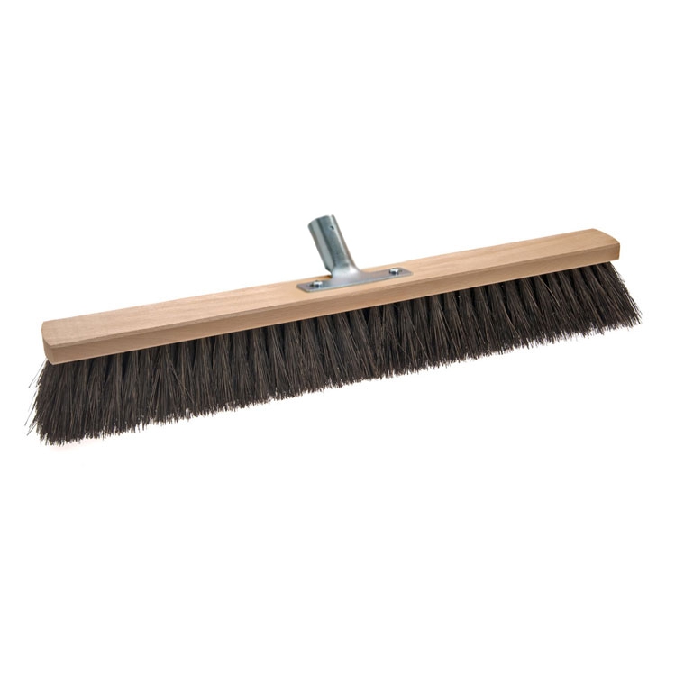 Arengasaalbesen 60 cm, Körper: Holz unlackiert, Borsten: Arenga | mit Stielhalter Metall 