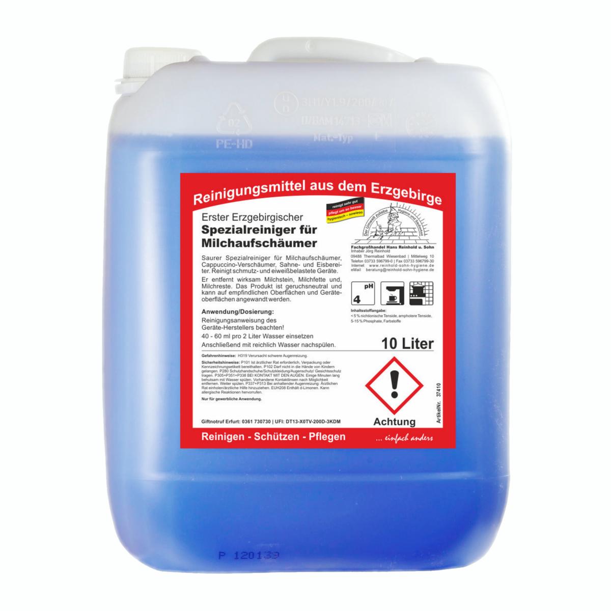 Erster Erzgebirgischer Spezialreiniger für Milchaufschäumer | 10 Liter 