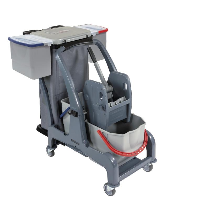 Doppel-Fahrwagen "CombiX XL" Kunststoff | 1 x 25 Liter und 1 x 18 Liter 
