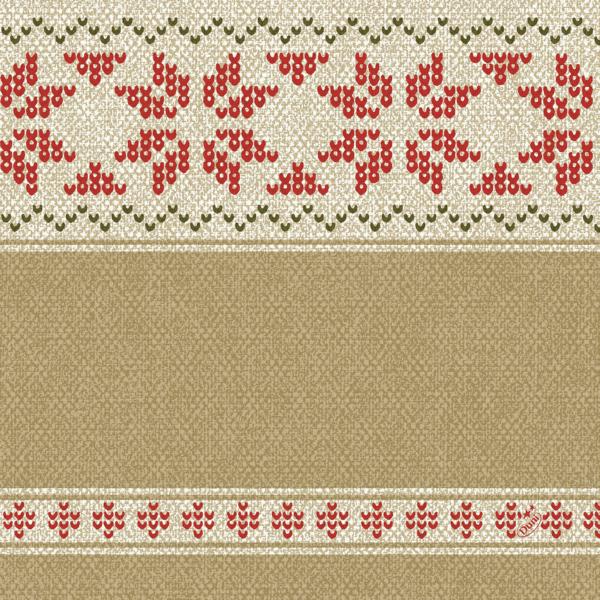 Dunilin Servietten 40 x 40 cm, 50 Stück/Pack | mit Motiv Urban Yule Natural 