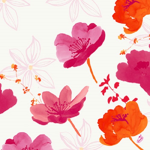 Dunilin Servietten 40 x 40 cm, 50 Stück/Pack | mit Motiv Sunbrella red 