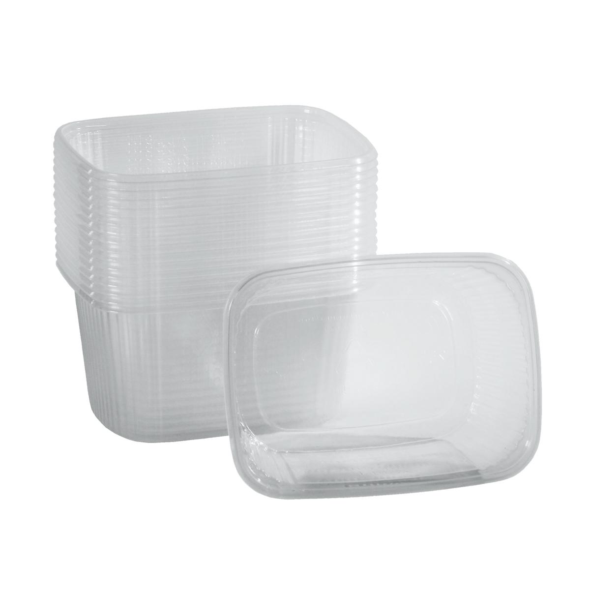 *Verpackungsbecher eckig 250 ml, Kunststoff | 1000 Stück 