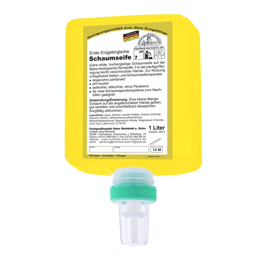 Erste Erzgebirgische Schaumseife | 1 Liter-Patrone 
