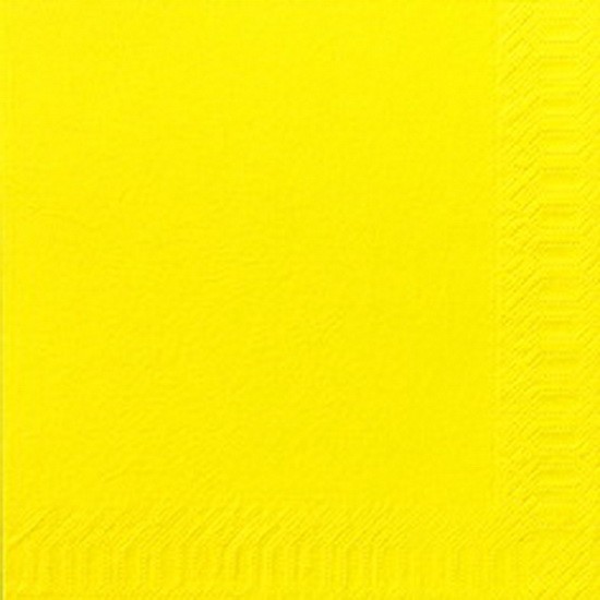 DUNI Zelltuch-Servietten 33 x 33 cm, 3-lagig, 1/4 Falz, 250 Stück/Pack | Uni Gelb 
