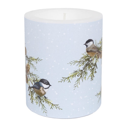 Dekorkerzen, 9,9 x 12 cm | mit Motiv Birds on Branches 
