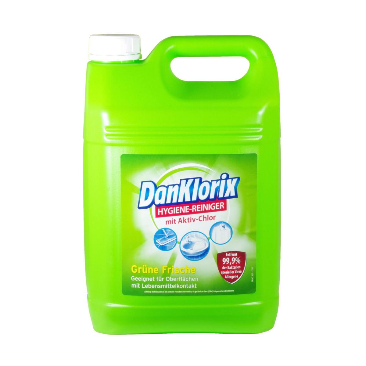 DanKlorix Hygiene-Reiniger, Grüne Frische | 5 Liter