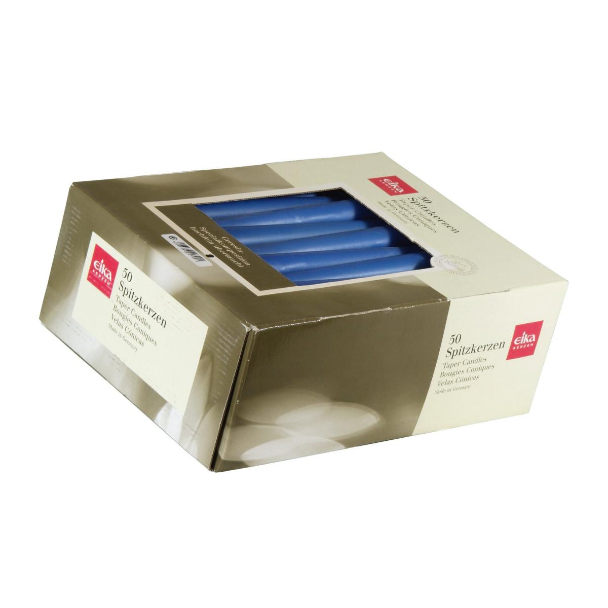 Spitzkerzen 245 x 24 mm, 50 Stück/Pack | Farbe levendel/lavendelblau 