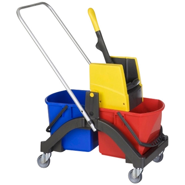 Reinigungswagen "Vermop Aquva" Doppelfahrwagen | 2 x 17 Liter 
