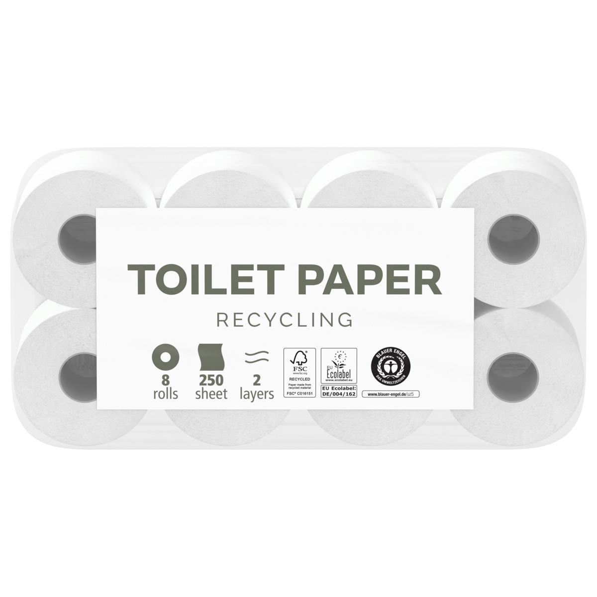 Toilettenpapier 2-lagig, "SAVR", 250 Blatt/Rolle, hochweiß | 64 Rollen/Sack 