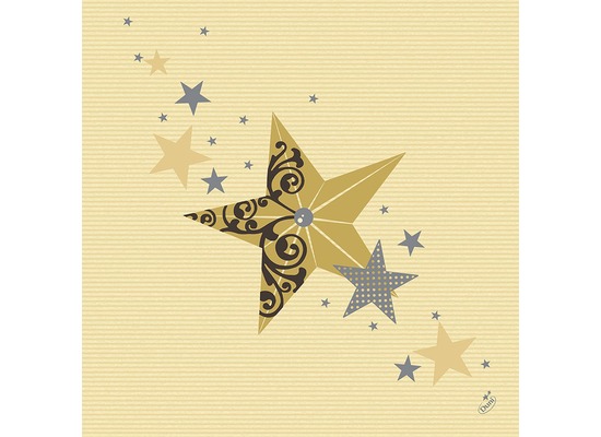 Dunilin Servietten 40 x 40 cm, 50 Stück/Pack | mit Motiv Walk Of Fame Cream 