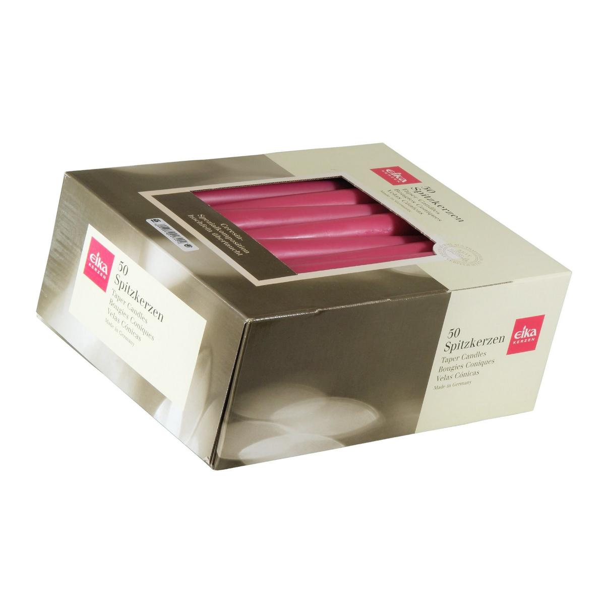 Spitzkerzen 245 x 24 mm, 50 Stück/Pack | Farbe altrosa 