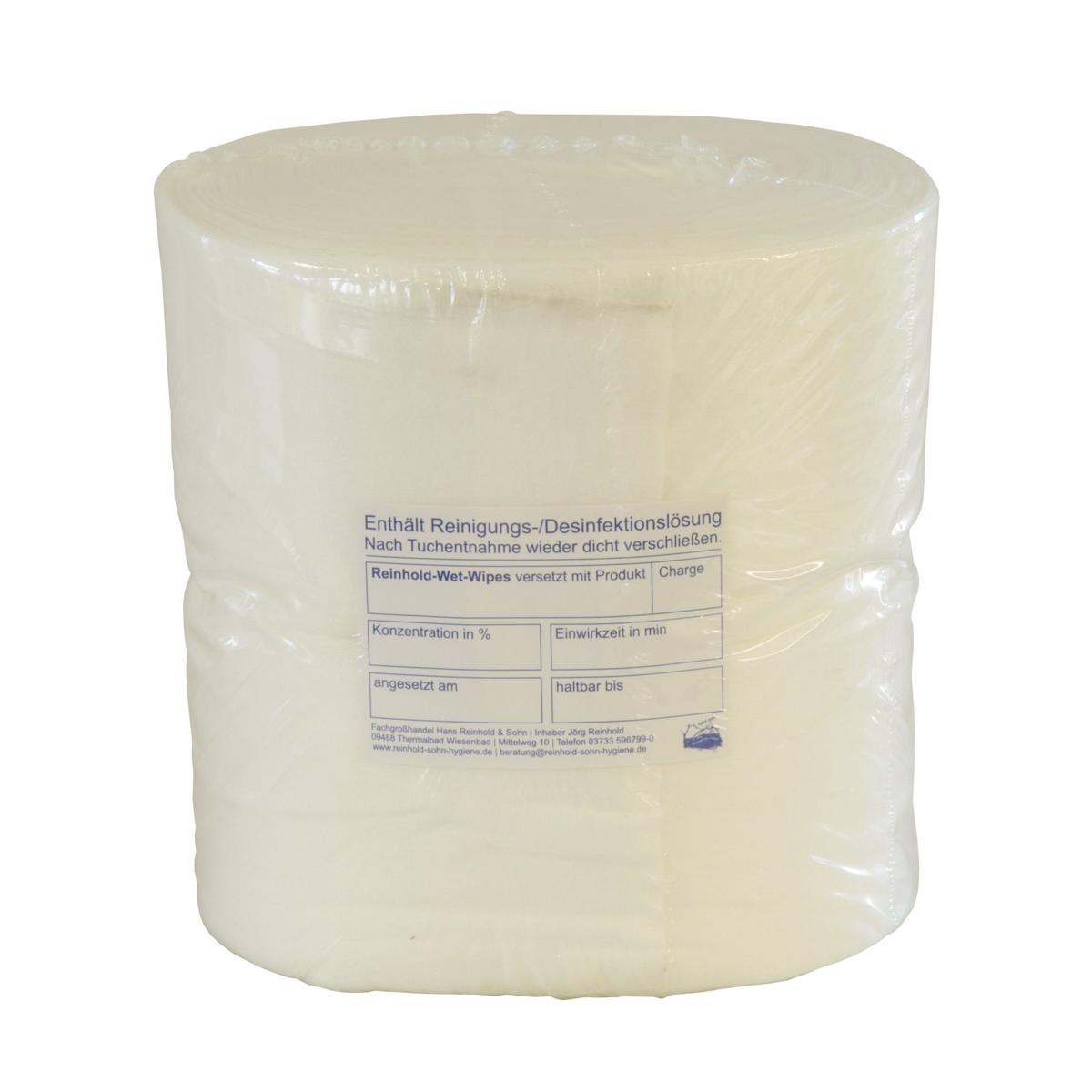 Vliestücher/Vliestuchrolle "Reinhold-Wet-Wipes" 30 x 30 cm | 80 Tücher 
