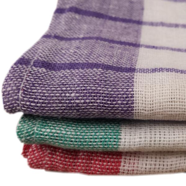 Geschirrtuch Baumwolle 50 x 70 cm, 143 g/m², hell | farbig karriert 
