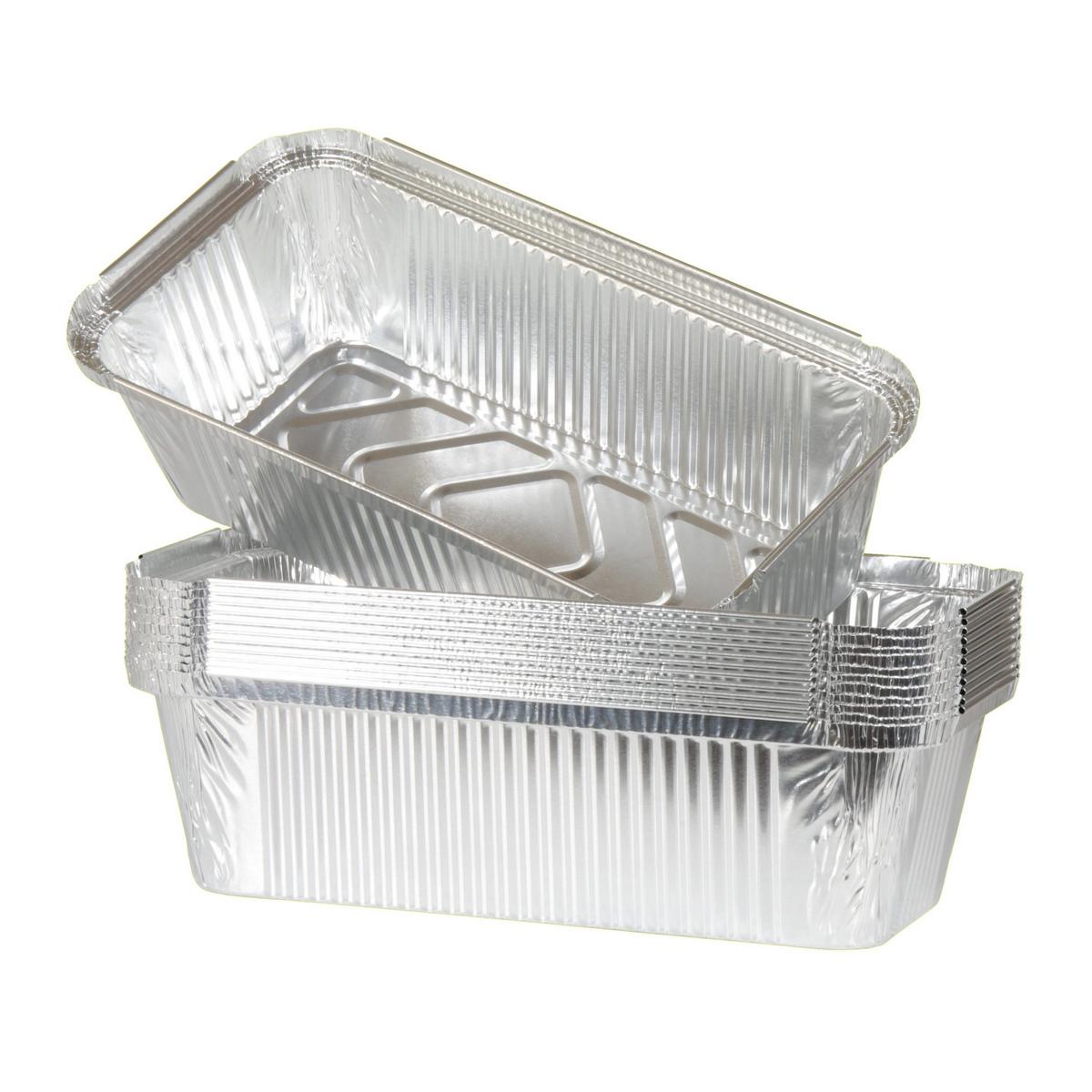 *Aluminiumbehälter eckig 940 ml, 218 x 113 x 54 mm | 100 Stück 
