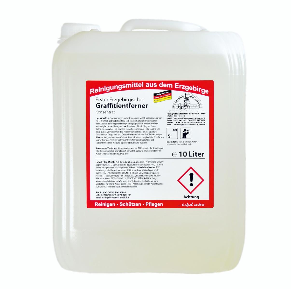 Erster Erzgebirgischer Graffiti Entferner | 10 Liter 
