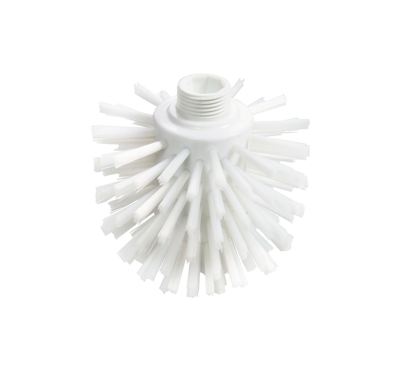 Wolfbürste rund | weiß/transparent 
