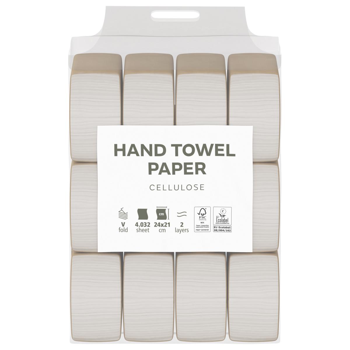 Papierhandtücher 2-lagig, "SAVR", 24 x 21 cm, Zick-Zack-Falz, 100% Zellstoff | 4.032 Blatt/Karton 