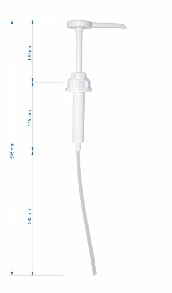 Dosierpumpe für 10- bis 30-Liter-Kanister, ca. 30 ml pro Hub, Ansaugschlauch 31 cm individuell kürzbar | DIN 51 
