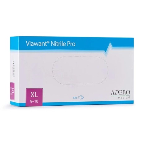 Einweghandschuhe Nitril puderfrei, blau, "Viawant Nitrile Pro", 100 Stück/Box | Größe XL 