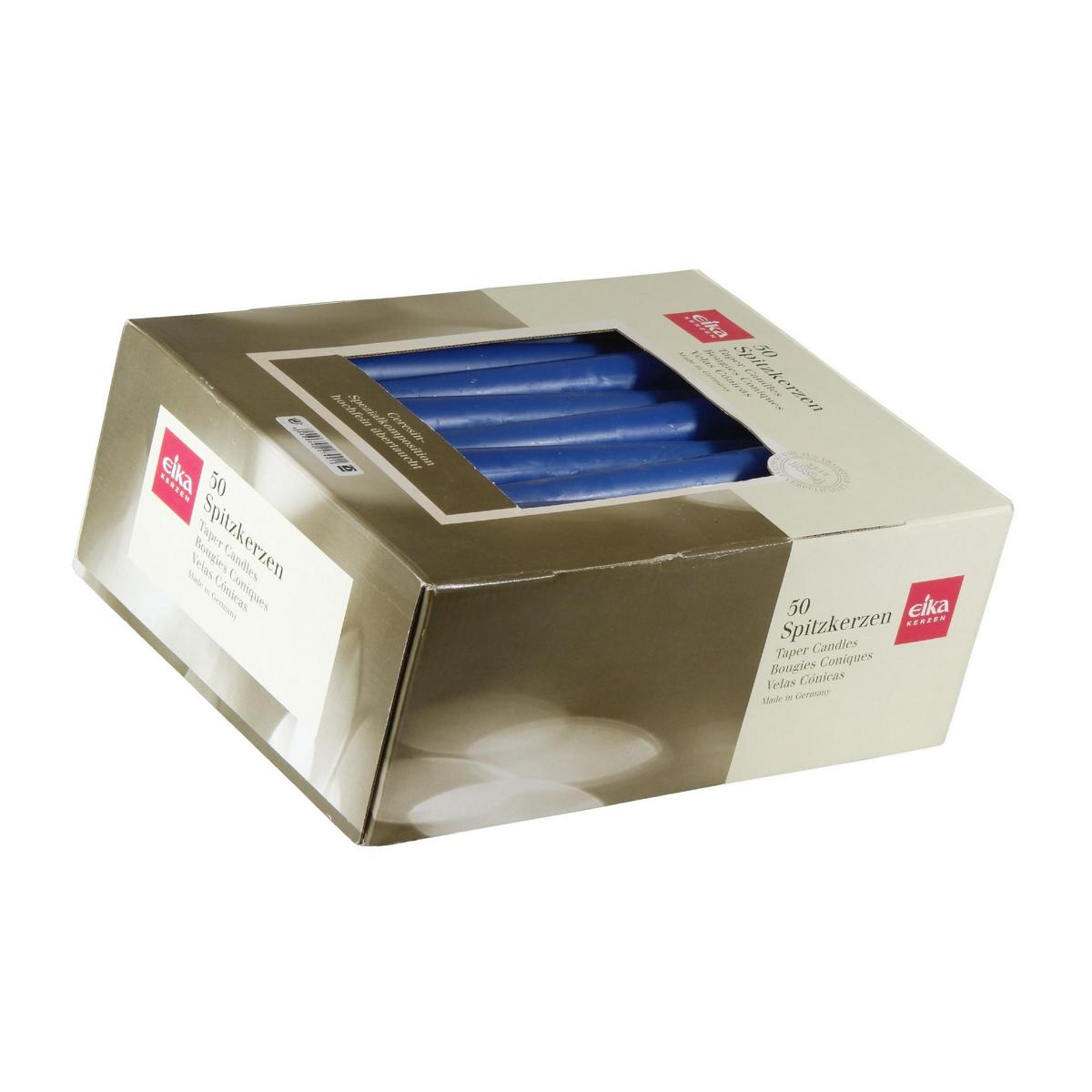 Spitzkerzen 245 x 24 mm, 50 Stück/Pack | Farbe dunkelblau