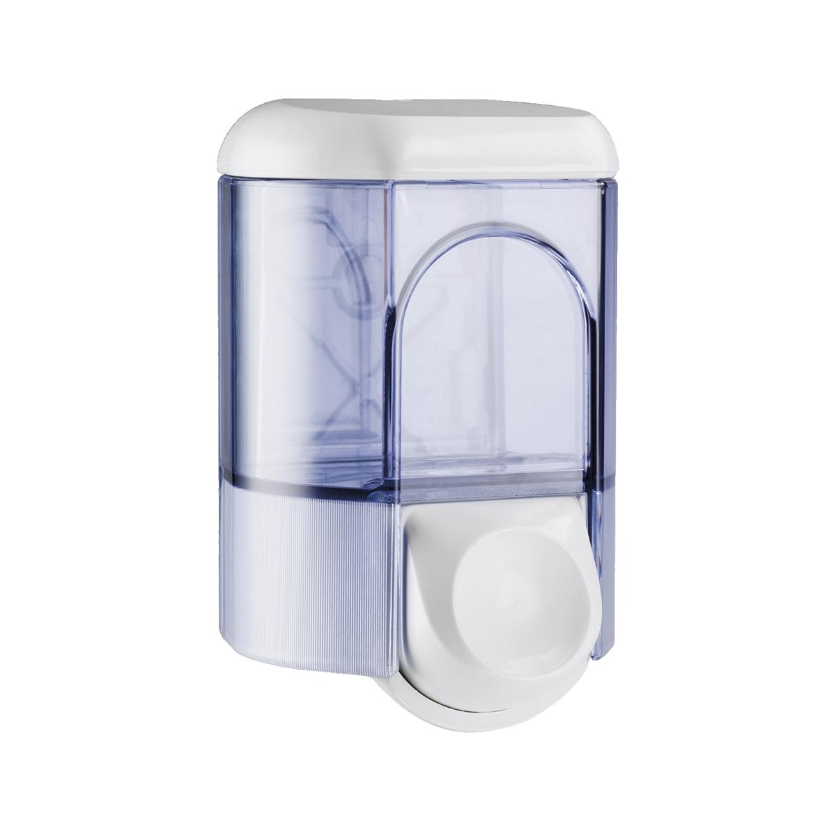 Seifencreme-Spender "Clivia retro 35", 350 ml | weiß/transparent 
