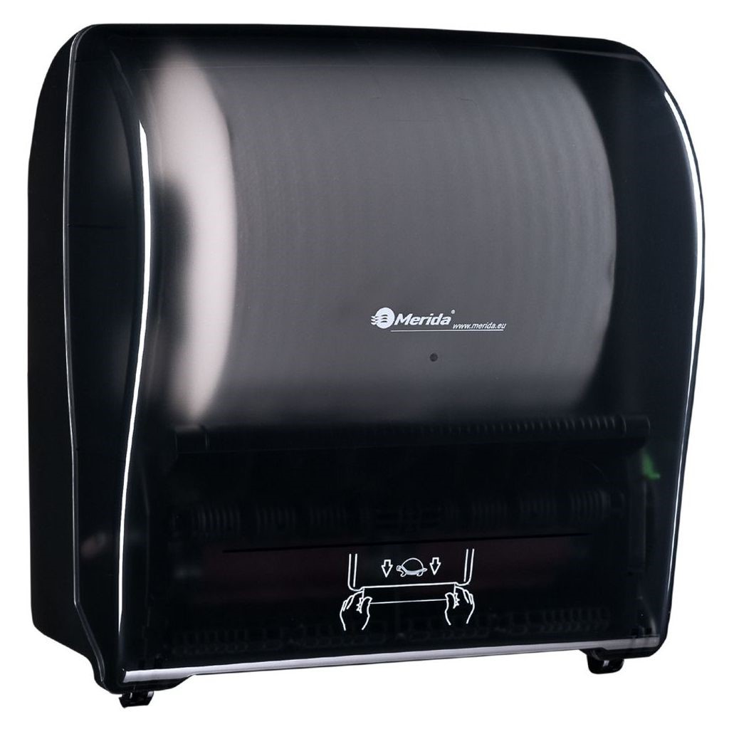 Rollenhandtuchspender "Solid Cut"  manueller Papiertransport | schwarz 
