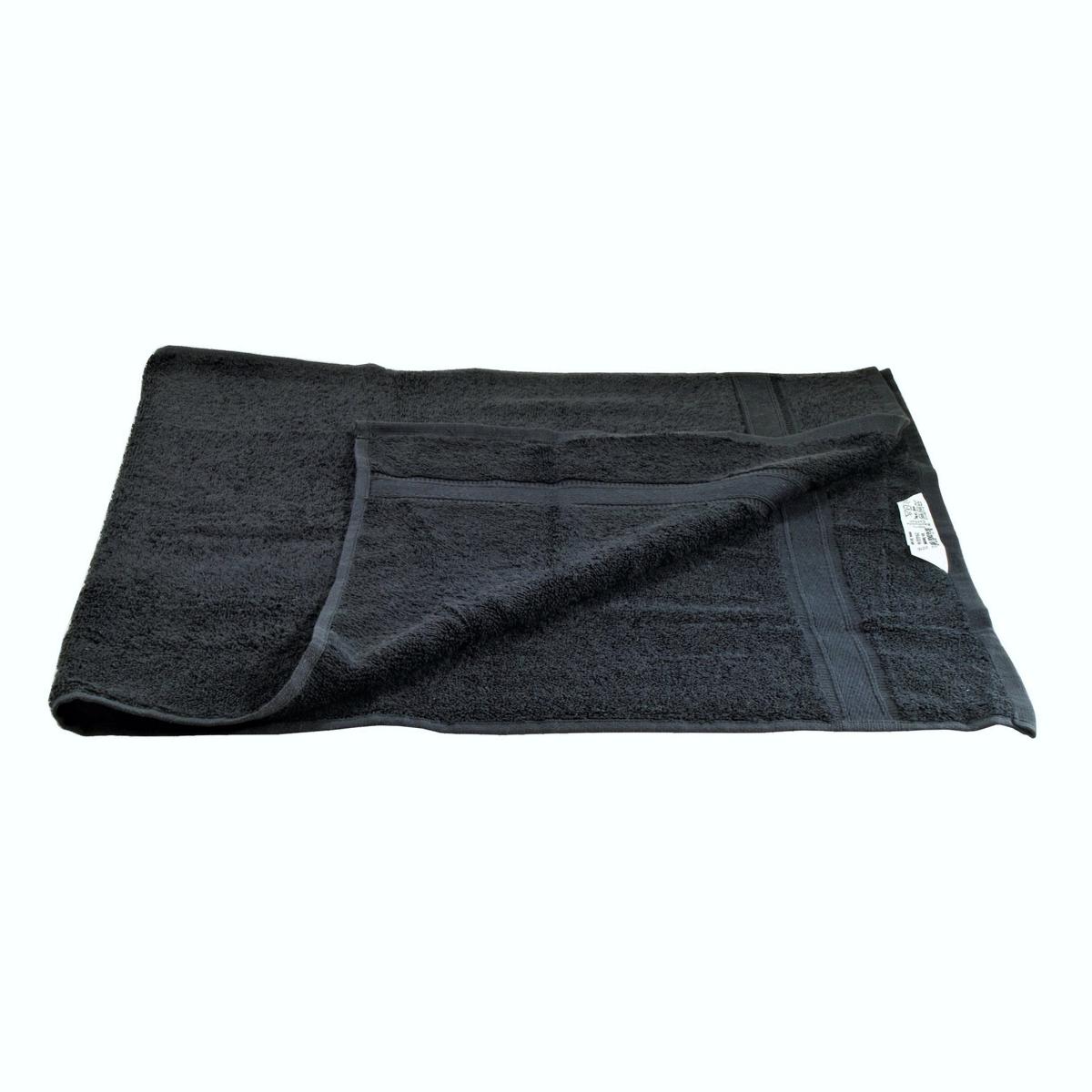 Handtuch Walk, Baumwolle, 50 x 100 cm, mit Glanzbordüre | schwarz 
