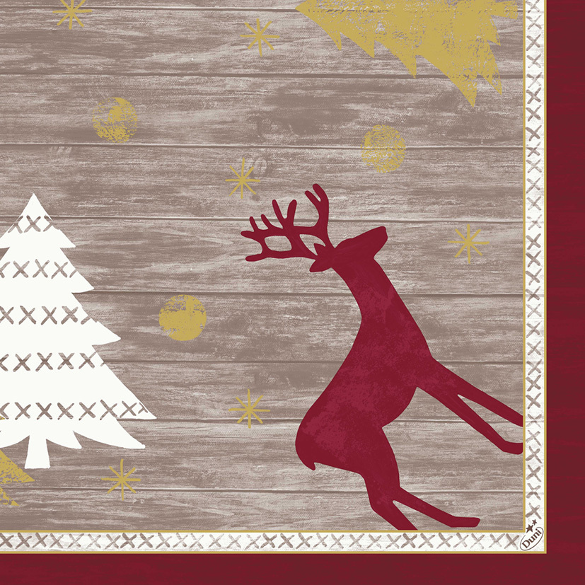 Dunilin Servietten 40 x 40 cm, 50 Stück/Pack | mit Motiv Alpenchic 