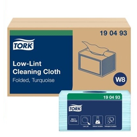 Reinigungstuch/Vliestuch, gefaltet, Türkis, 1-lagig, | 600 Stück/Karton 
