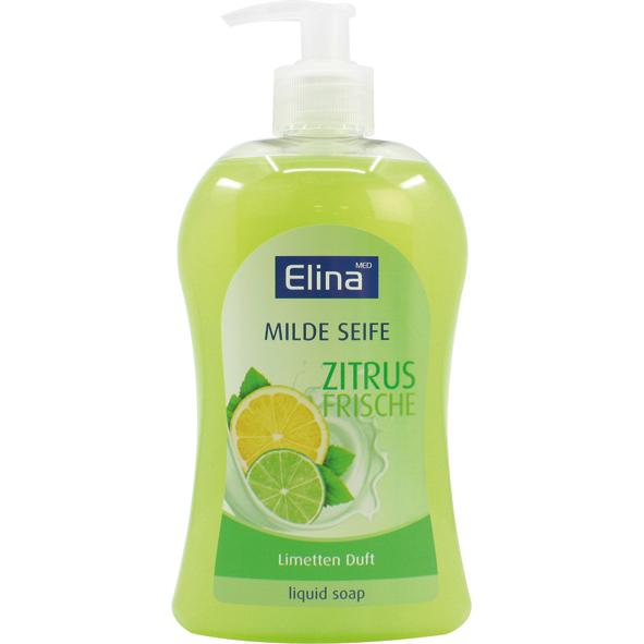 Elina Cremeseife/Flüssigseife in Spenderflasche 500 ml | Zitrus Frische Limette