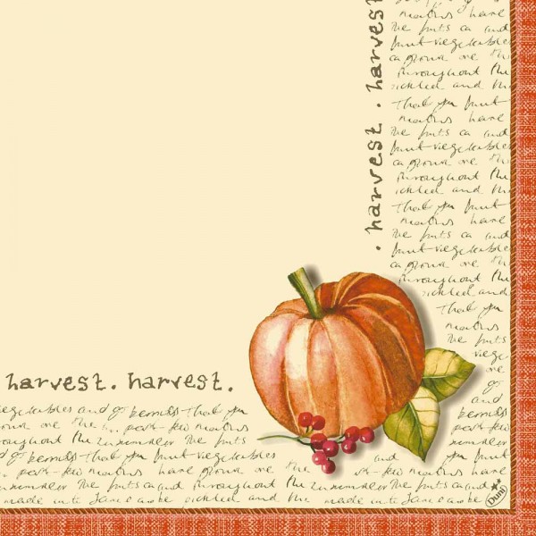 Dunilin Servietten 40 x 40 cm, 50 Stück/Pack | mit Motiv Fruits Of Autumn 
