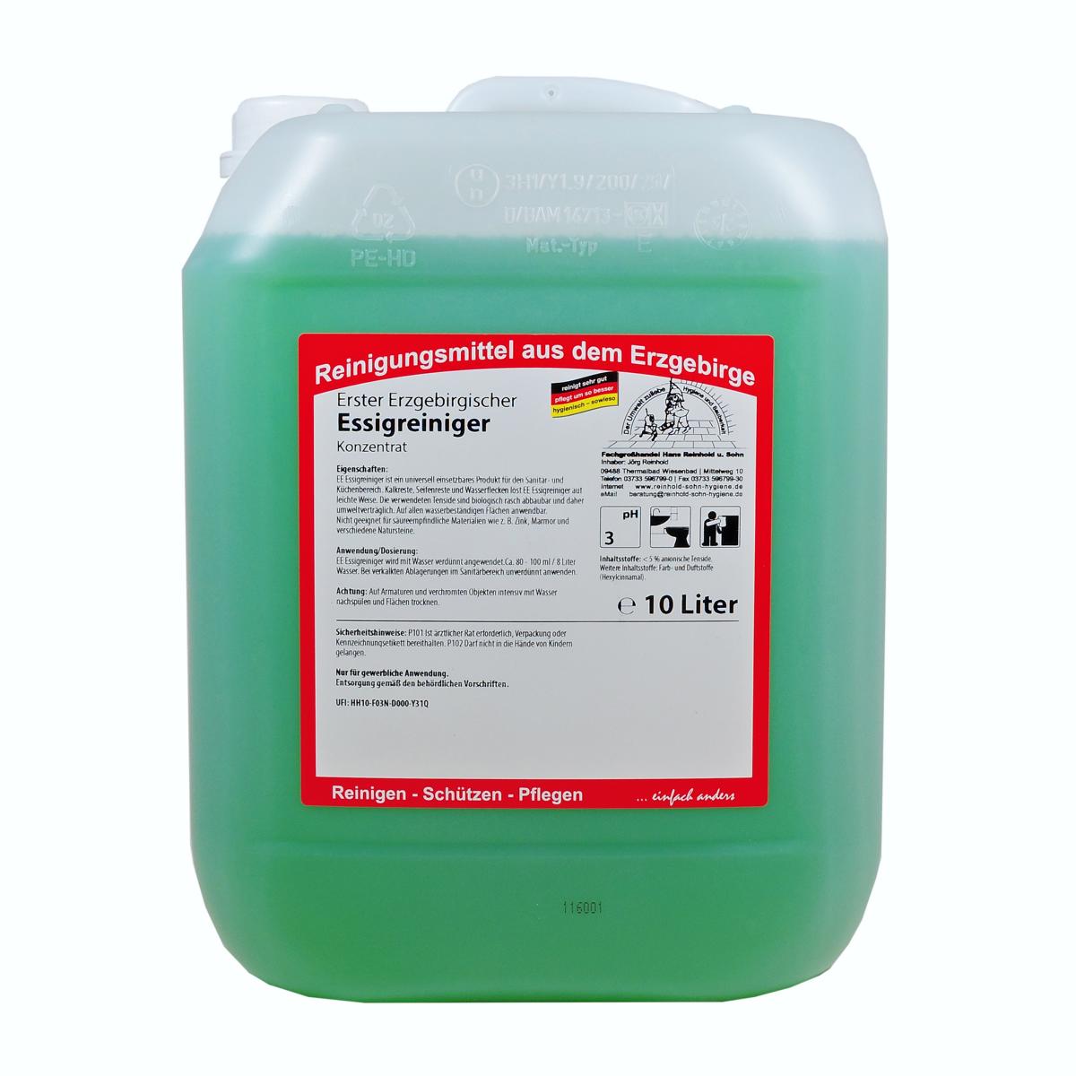 Erster Erzgebirgischer Essigreiniger | 10 Liter 
