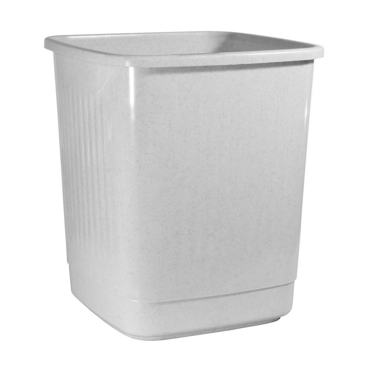 Abfallbehälter, Papierkorb 15 Liter eckig, geschlossen | Farbe: granit 
