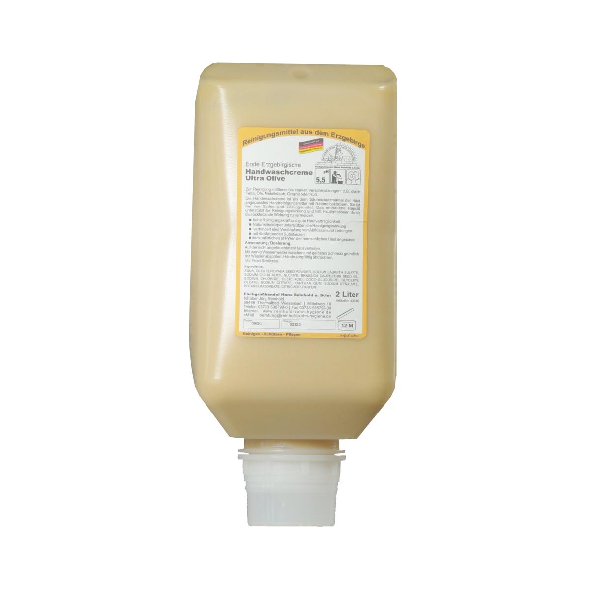 Erste Erzgebirgische Handwaschcreme Ultra Olive | 2-Liter-Softflasche 
