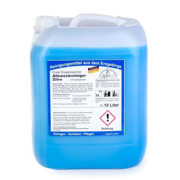 Erster Erzgebirgischer Allzweckreiniger Zitro, mit Fettlösekraft | 10 Liter 
