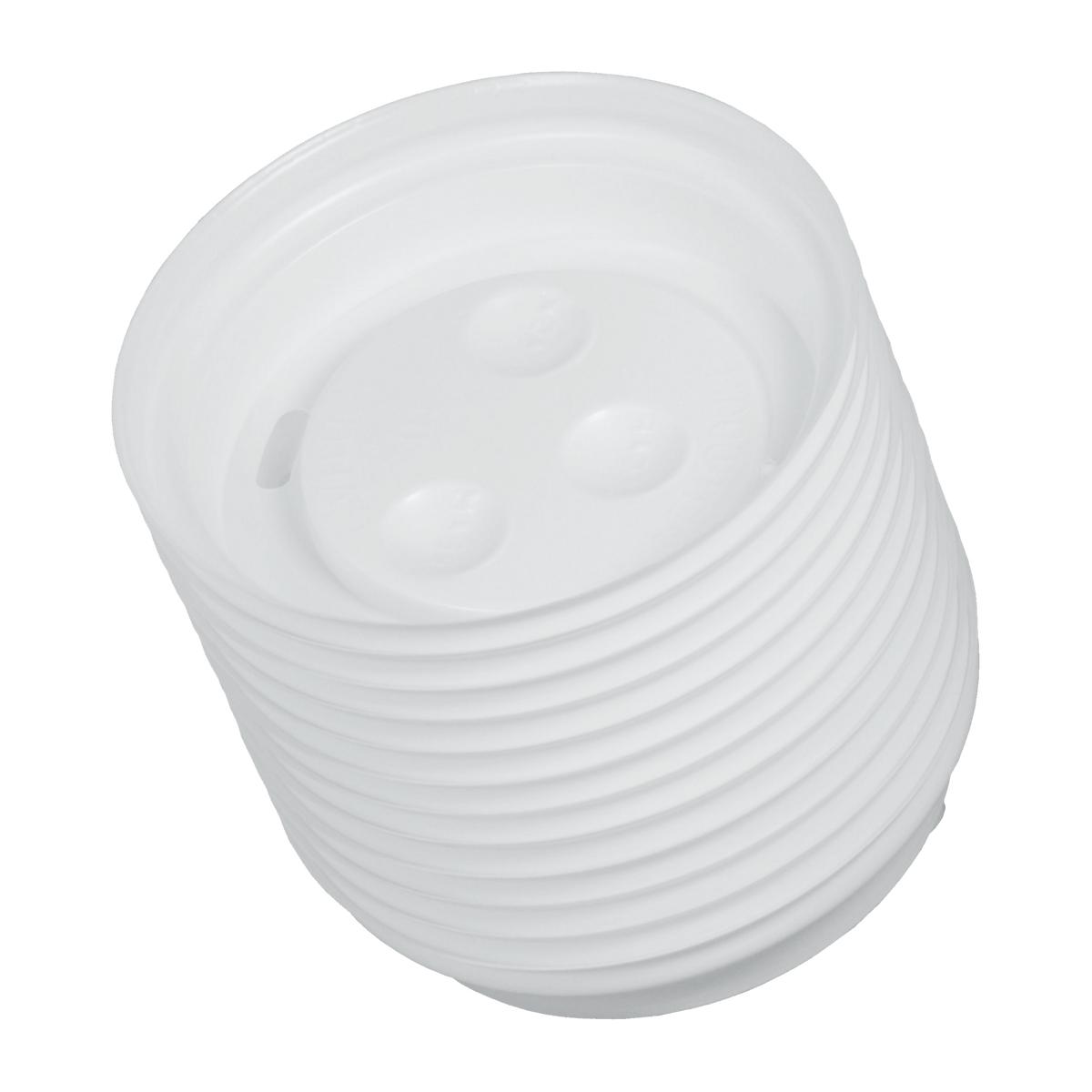 *Deckel mit Trinkloch ( 6oz, Ø 77 mm),PS Kunststoff, für Coffee-Cups, braun | 50 Stück 
