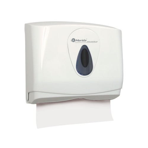 Handtuchspender "Merida Top Mini", für 250 - 500 Einzelblatt-Papierhandtücher | weiß/grau 
