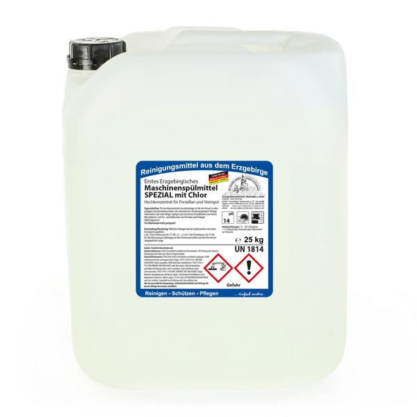 Erstes Erzgebirgisches Maschinenspülmittel SPEZIAL mit Chlor | 25 kg 
