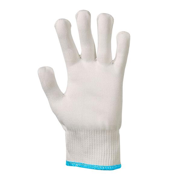 Arbeitsschutzhandschuh/Strickhandschuhe Kategorie II, mittlere Schnittfestigkeit | Größe  8 blauer Rand 
