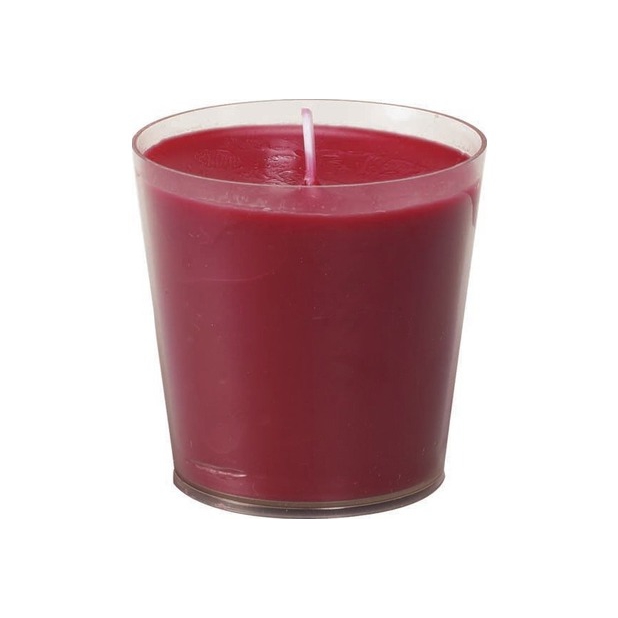 Kerze "Switch & Shine" Nachfüller für Kerzenhalter, 65 x 65 mm, 30 h Brenndauer | 12 Stück Bordeaux 