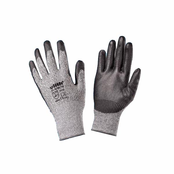 Arbeitsschutzhandschuhe/Schnittschutzhandschuhe "Ulith", grau/schwarz | Größe 8 (M) 
