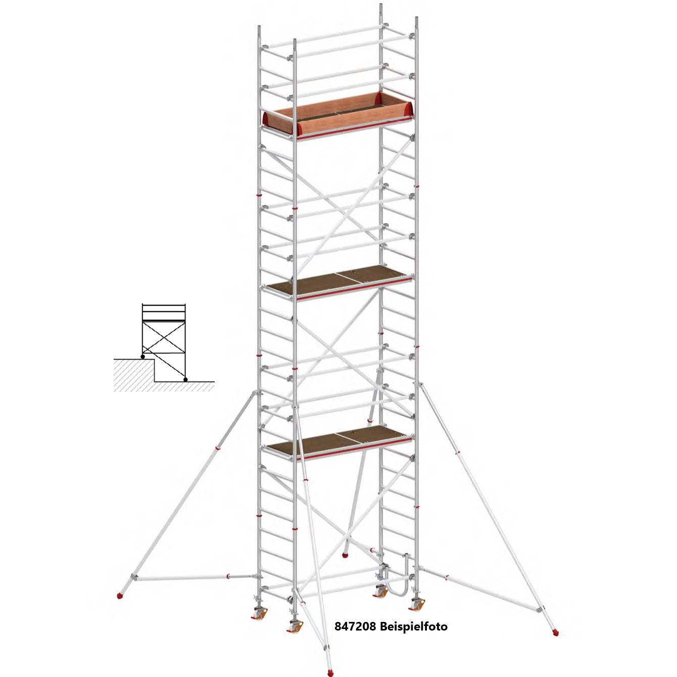 Fahrgerüst aus Aluminium mit Ausleger "Hymer" | 4,25 m Standhöhe 