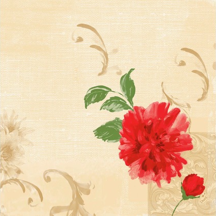 DUNI Zelltuch-Servietten 40 x 40 cm, 3-lagig, 1/4 Falz, 250 Stück/Pack | mit Motiv Marit 
