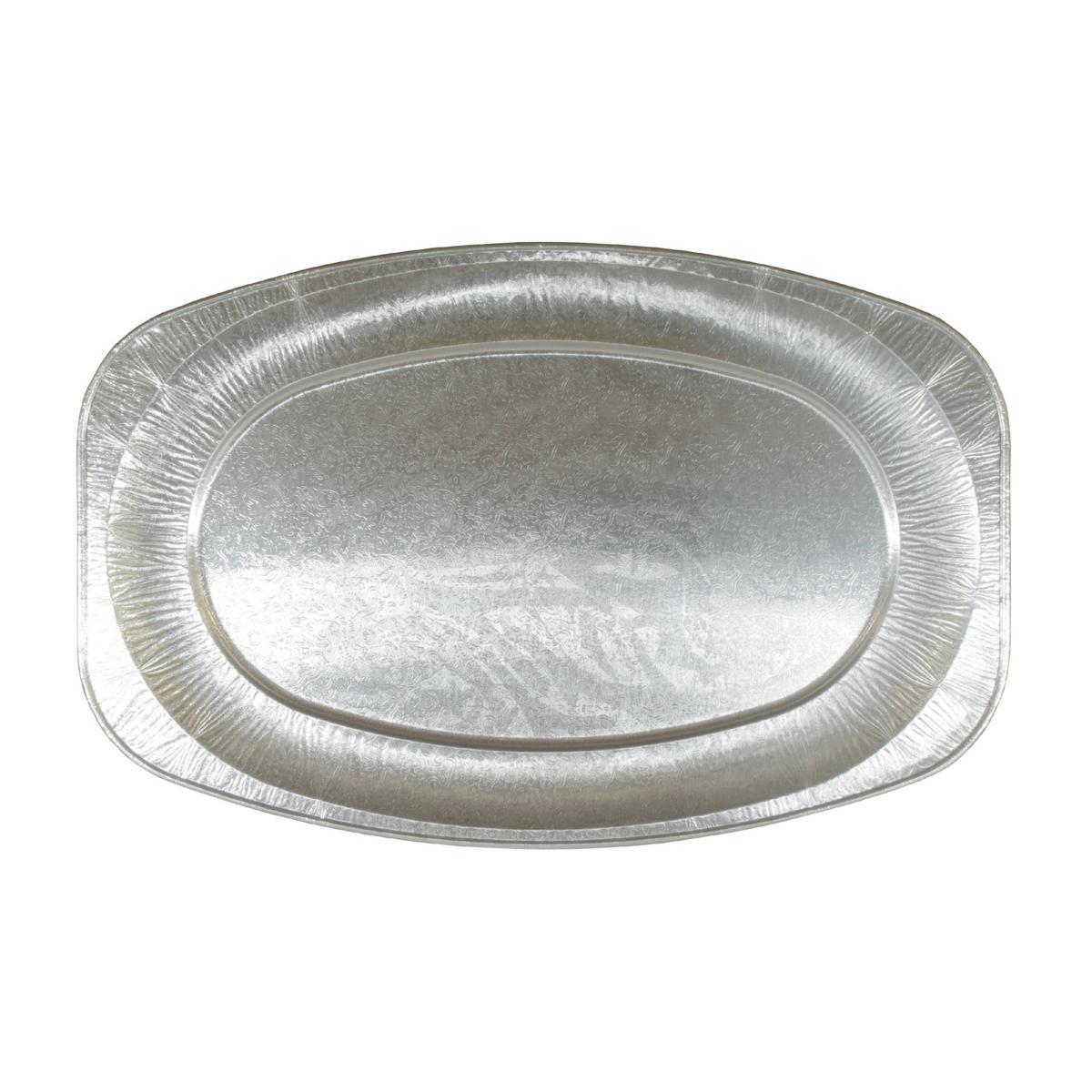 *Alu-Party-Platte groß, 548 x 359 mm, oval, Einweggeschirr 