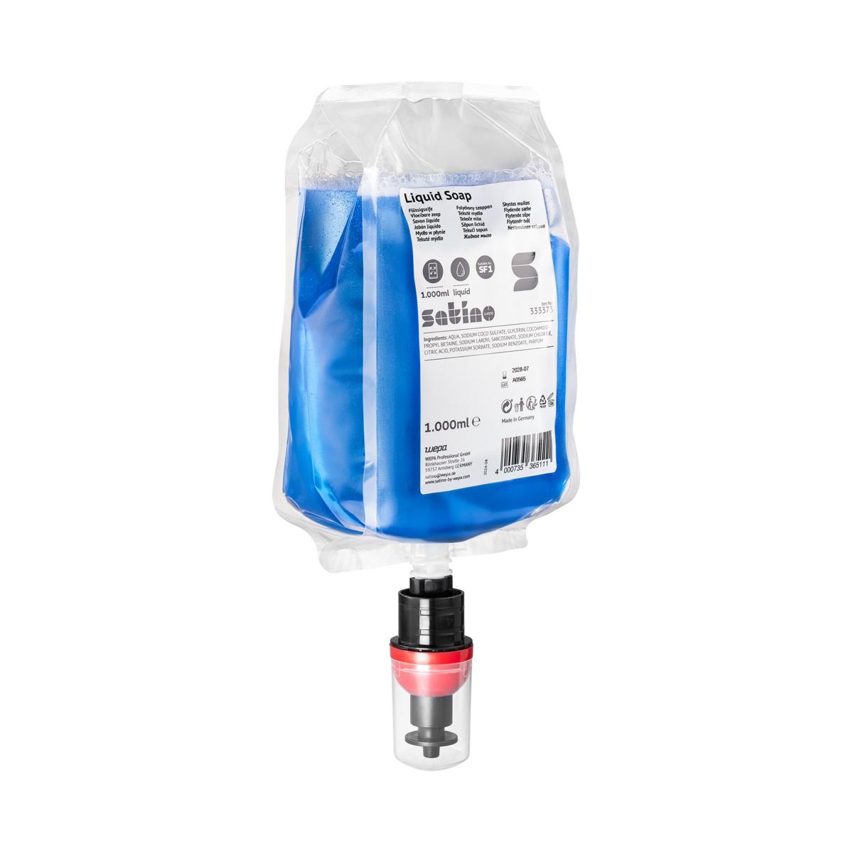 Flüssigseifen-Patrone "Satino", Einwegkartusche mit Pumpe | 1000 ml 