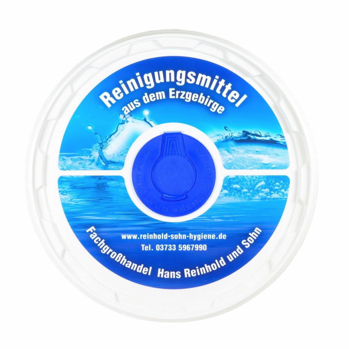 Deckel Ø 225 mm | weiß mit blauem Spendereinsatz 
