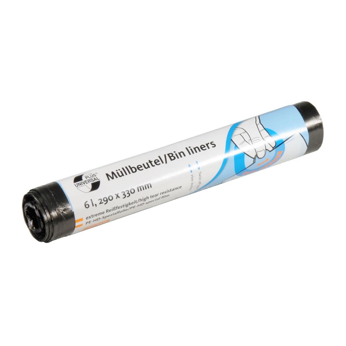 Müllbeutel   6 Liter, 6 µ, HDPE grau, 290 x 330 mm | 50 Stück/Rolle 