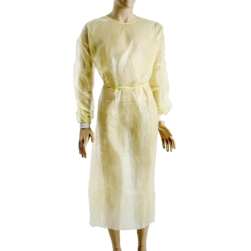 Besucherkittel PP-Vlies, mit Strickbündchen 10 Stück/Pack, gelb | Größe XXL
