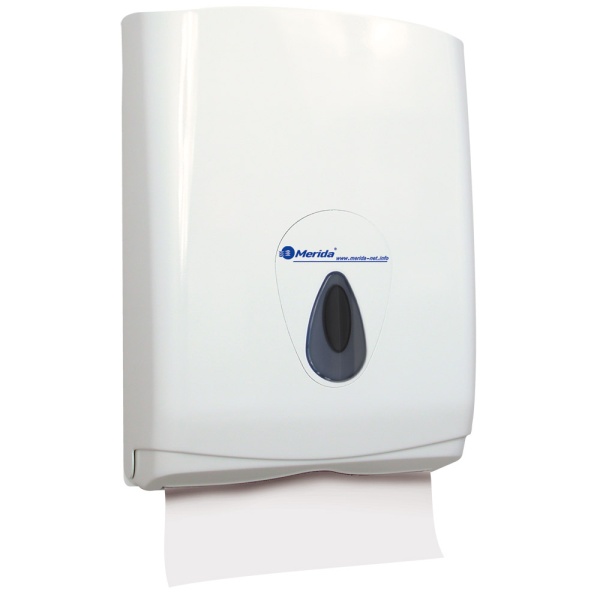 Handtuchspender "Merida Top Maxi", für 500 -750 Einzelblatt-Papierhandtücher | weiß/grau
