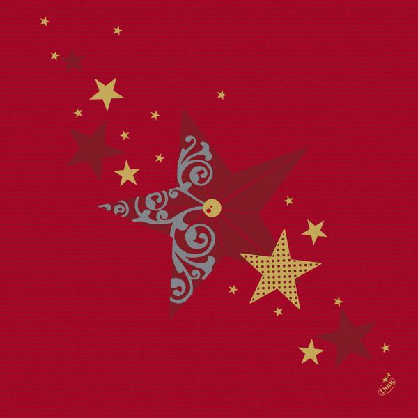 Dunilin Servietten 40 x 40 cm, 50 Stück/Pack | mit Motiv Walk Of Fame Red 